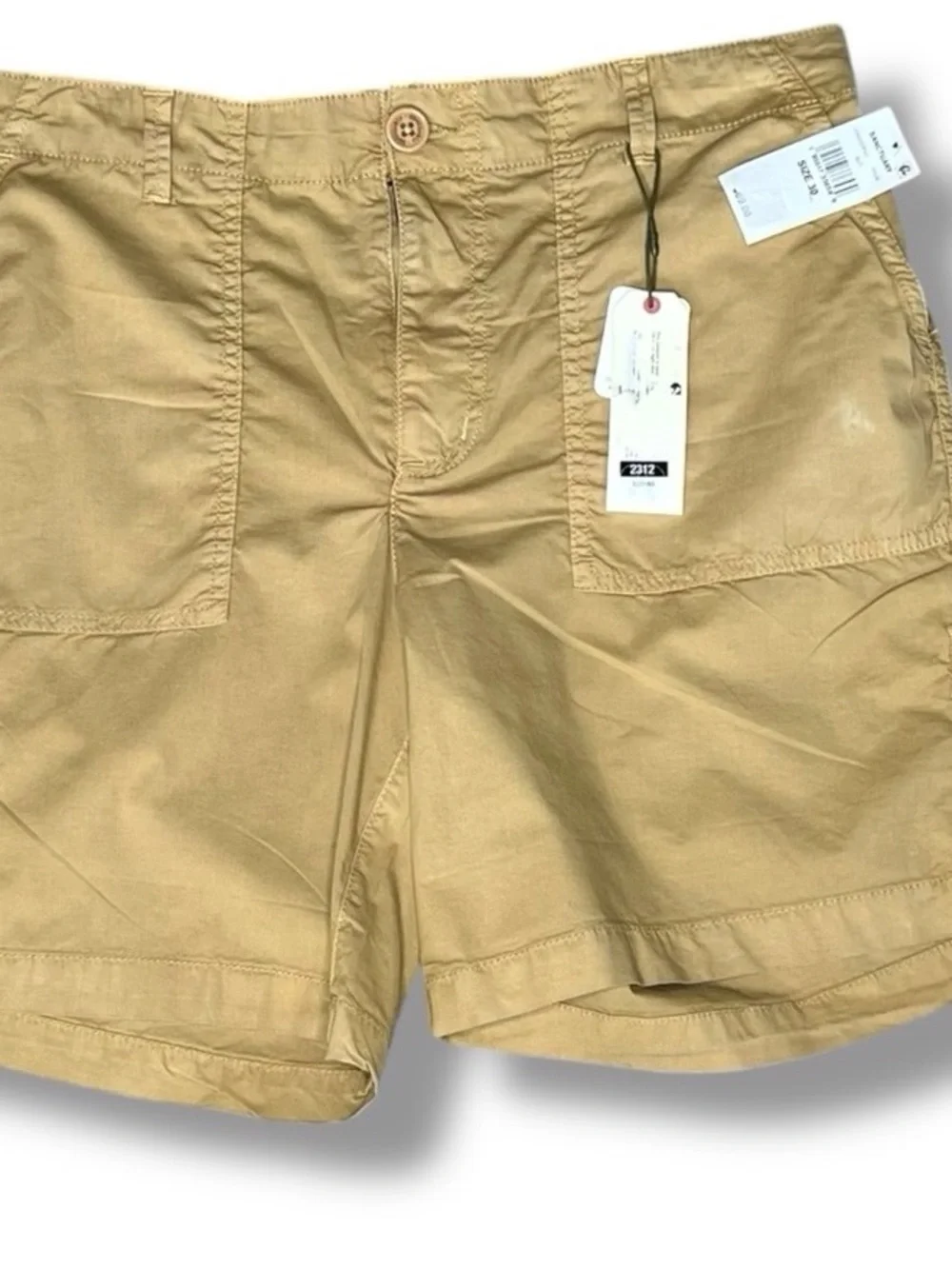 Elastic Waist Men’s Shorts in Khaki